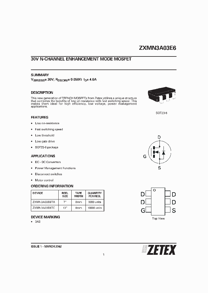 ZXMN3A03E6_23272.PDF Datasheet