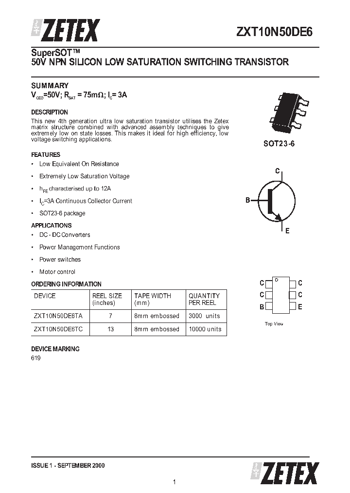 ZXT10N50DE6_23290.PDF Datasheet