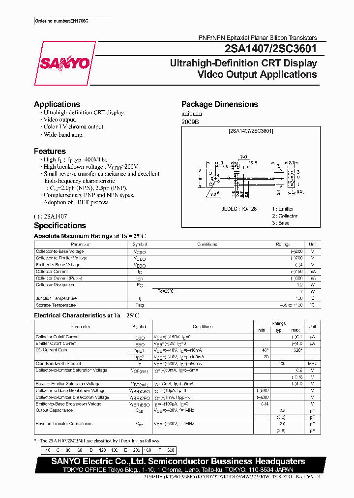 2SA1407_274990.PDF Datasheet