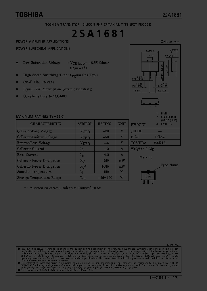 2SA1681_269488.PDF Datasheet