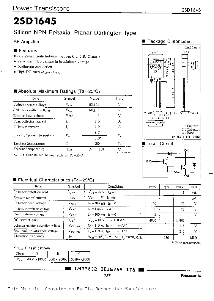 2SD1645_290420.PDF Datasheet