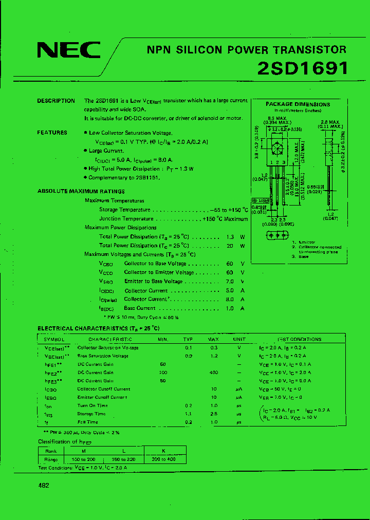 2SD1691_249745.PDF Datasheet