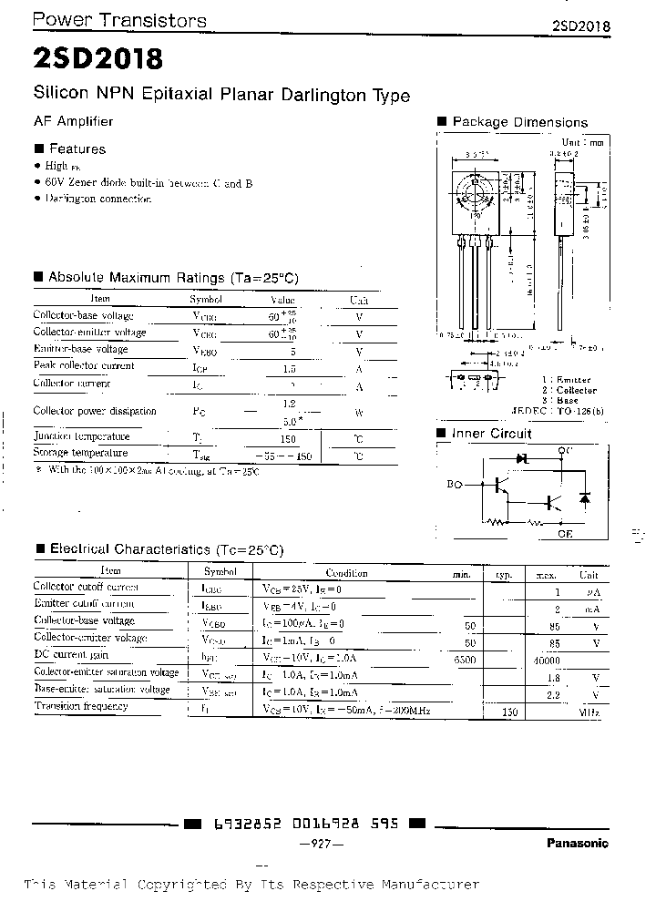 2SD2018_299941.PDF Datasheet