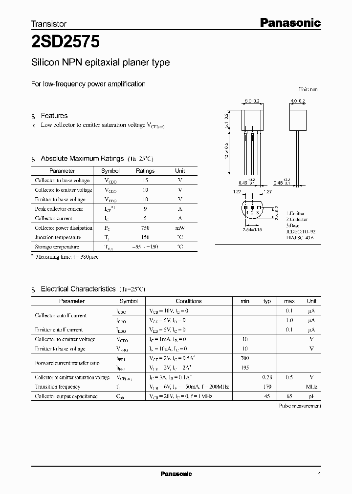 2SD2575_285189.PDF Datasheet