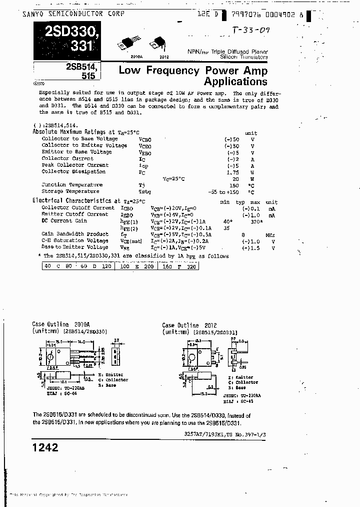 2SD331_288956.PDF Datasheet