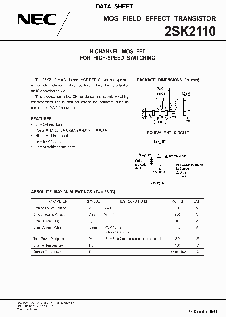 2SK2110_282283.PDF Datasheet