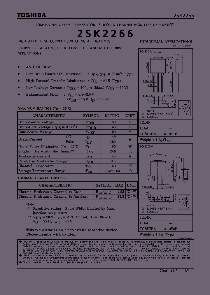 2SK2266_257522.PDF Datasheet