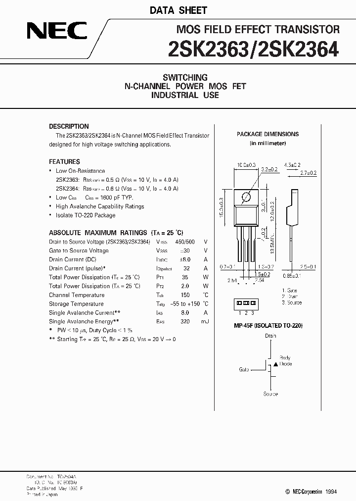 2SK2364_274938.PDF Datasheet