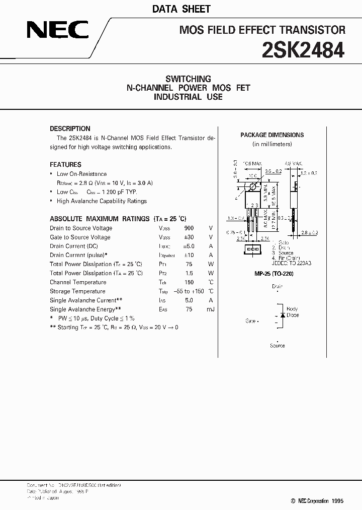 2SK2484_295391.PDF Datasheet