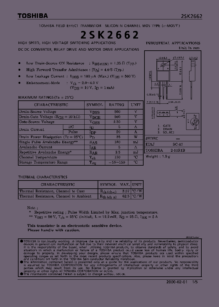 2SK2662_293909.PDF Datasheet