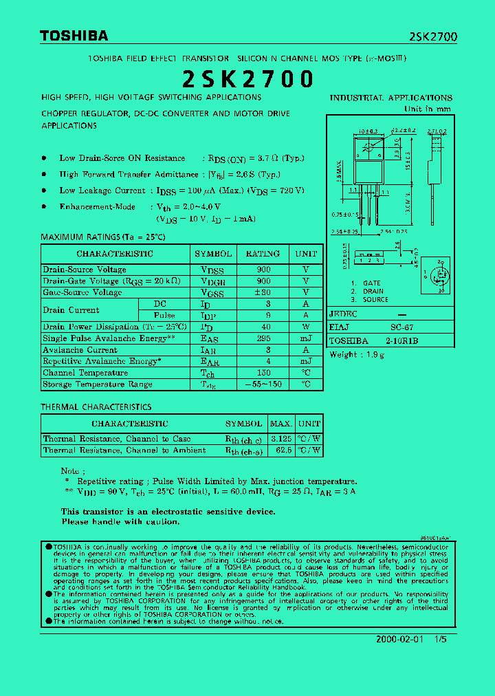 2SK2700_279711.PDF Datasheet