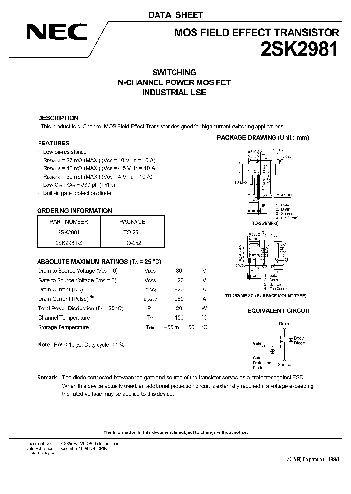 2SK2981_287667.PDF Datasheet