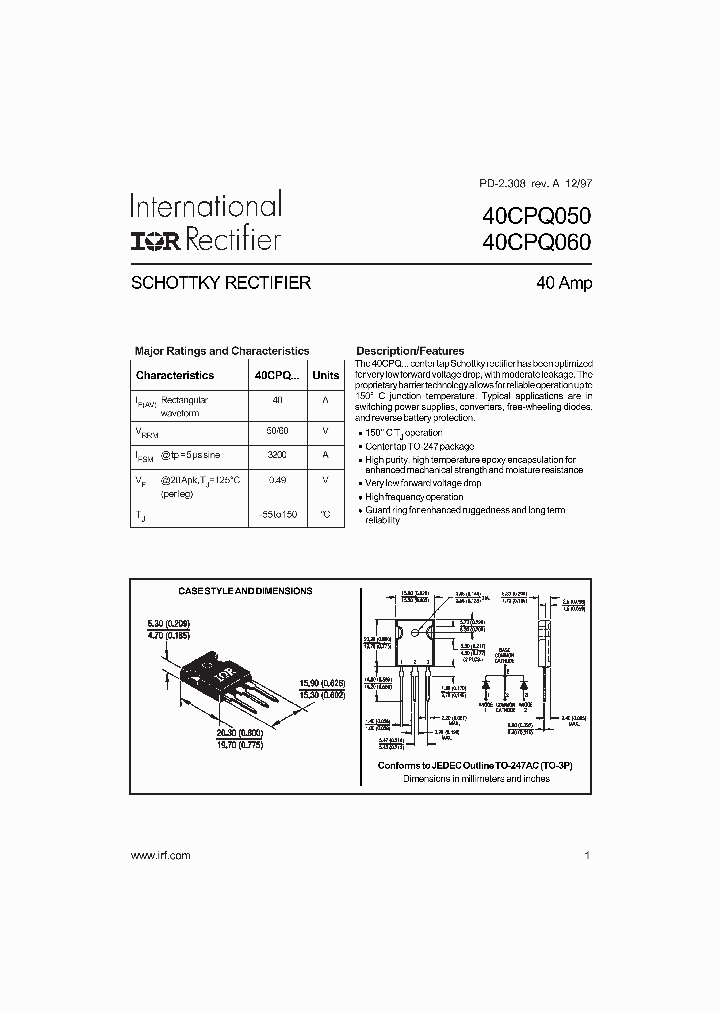 40CPQ060_273001.PDF Datasheet