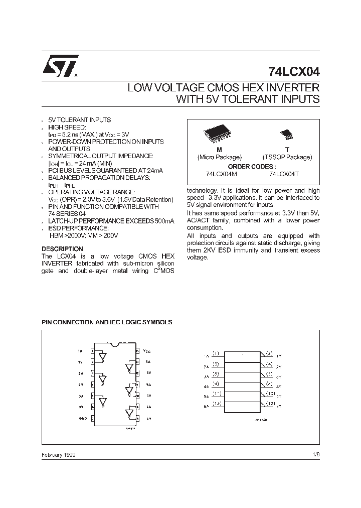 74LCX04_282211.PDF Datasheet