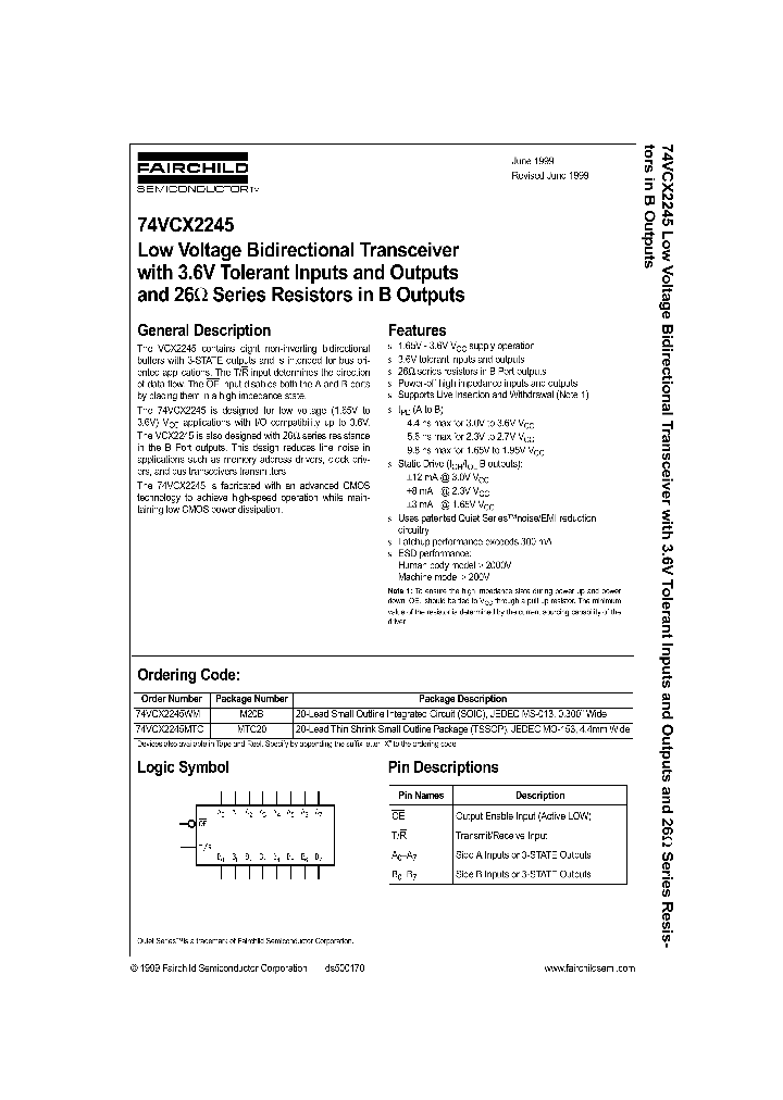 74VCX2245_292147.PDF Datasheet