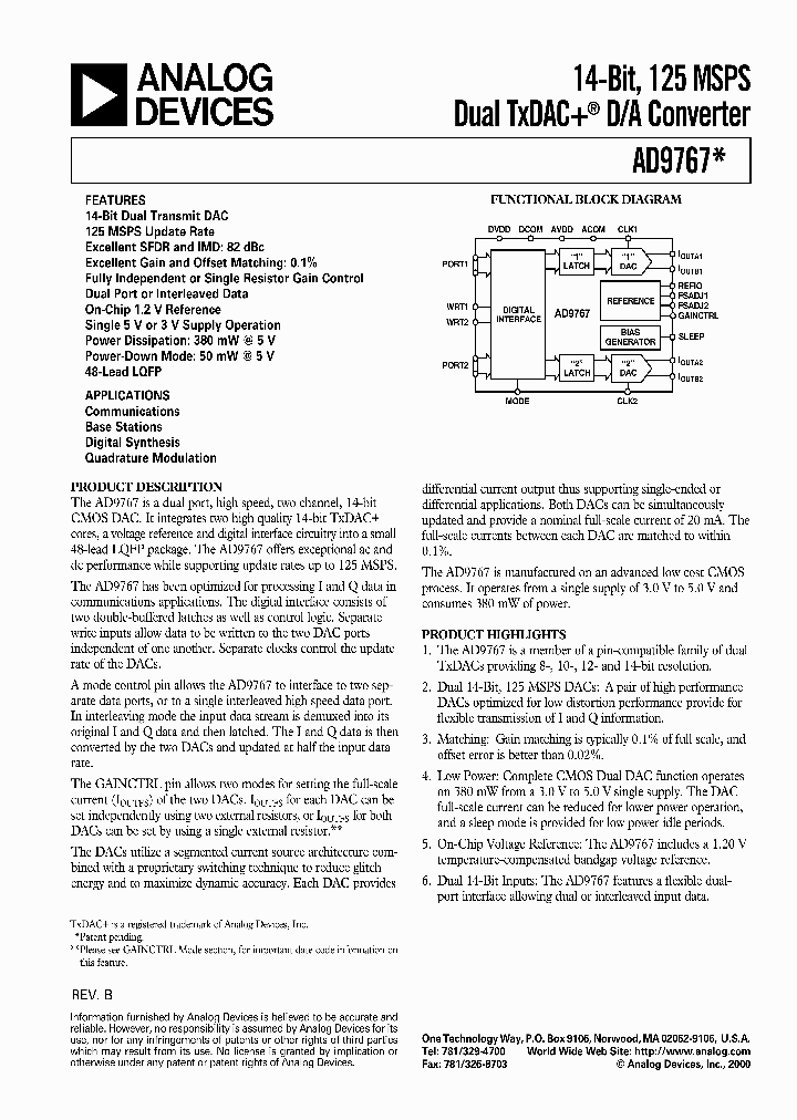 AD9767_301609.PDF Datasheet