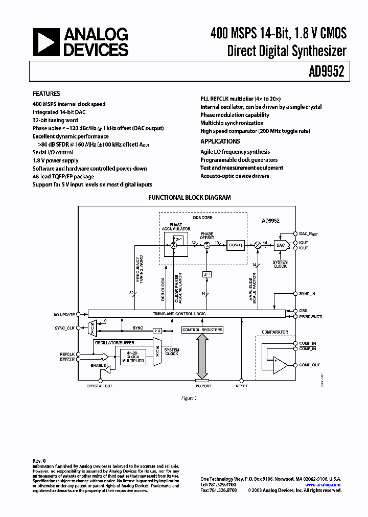 AD9952_258238.PDF Datasheet