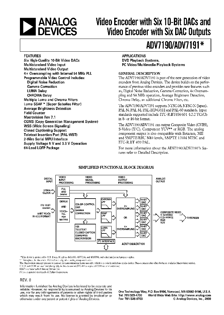 ADV7190_254928.PDF Datasheet