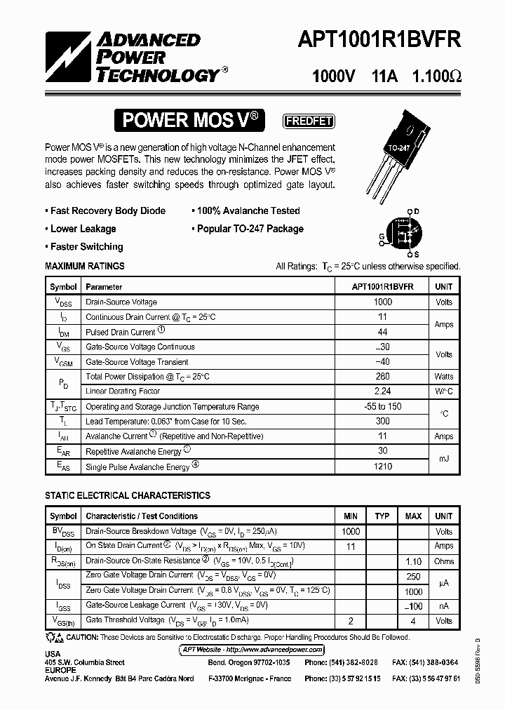 APT1001R1BVFR_270073.PDF Datasheet