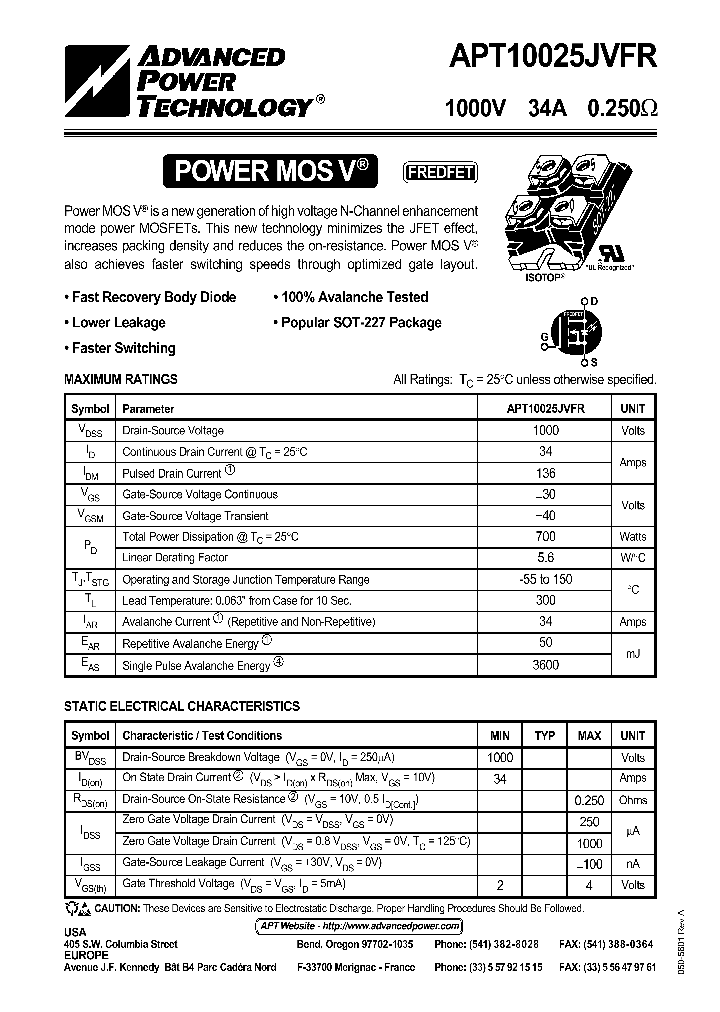 APT10025JVFR_270083.PDF Datasheet
