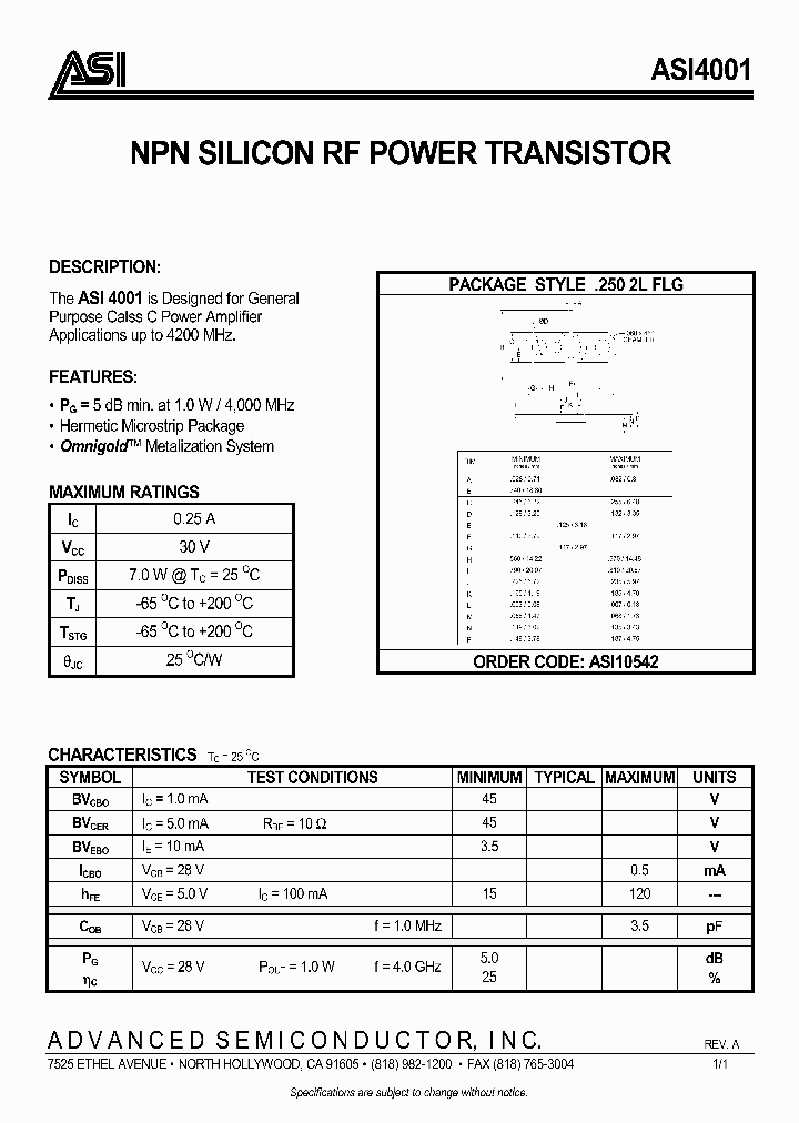 ASI4001_281254.PDF Datasheet