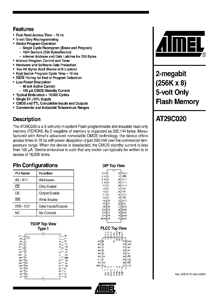 AT29C020-90JI_202304.PDF Datasheet