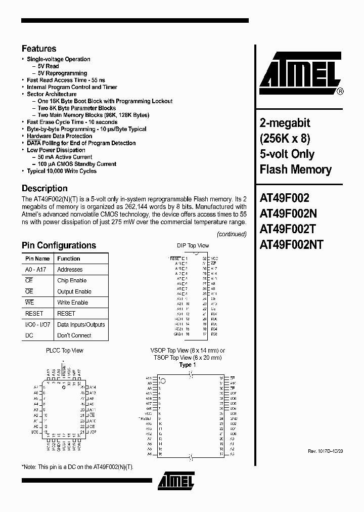 AT49F002_288845.PDF Datasheet