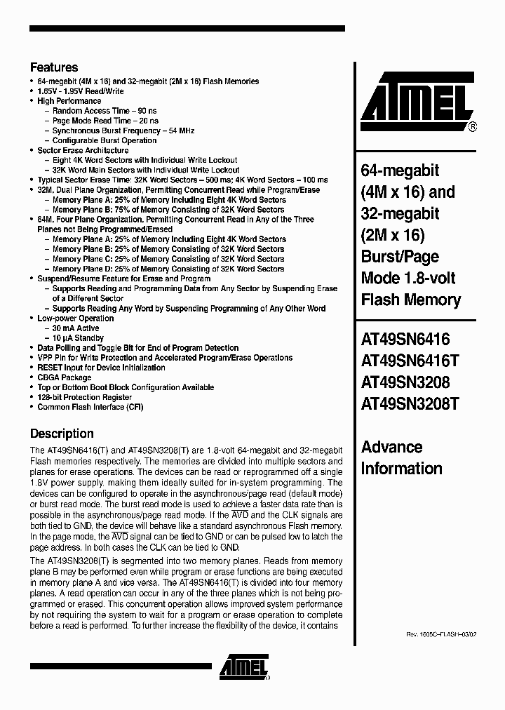 AT49SN6416_292172.PDF Datasheet