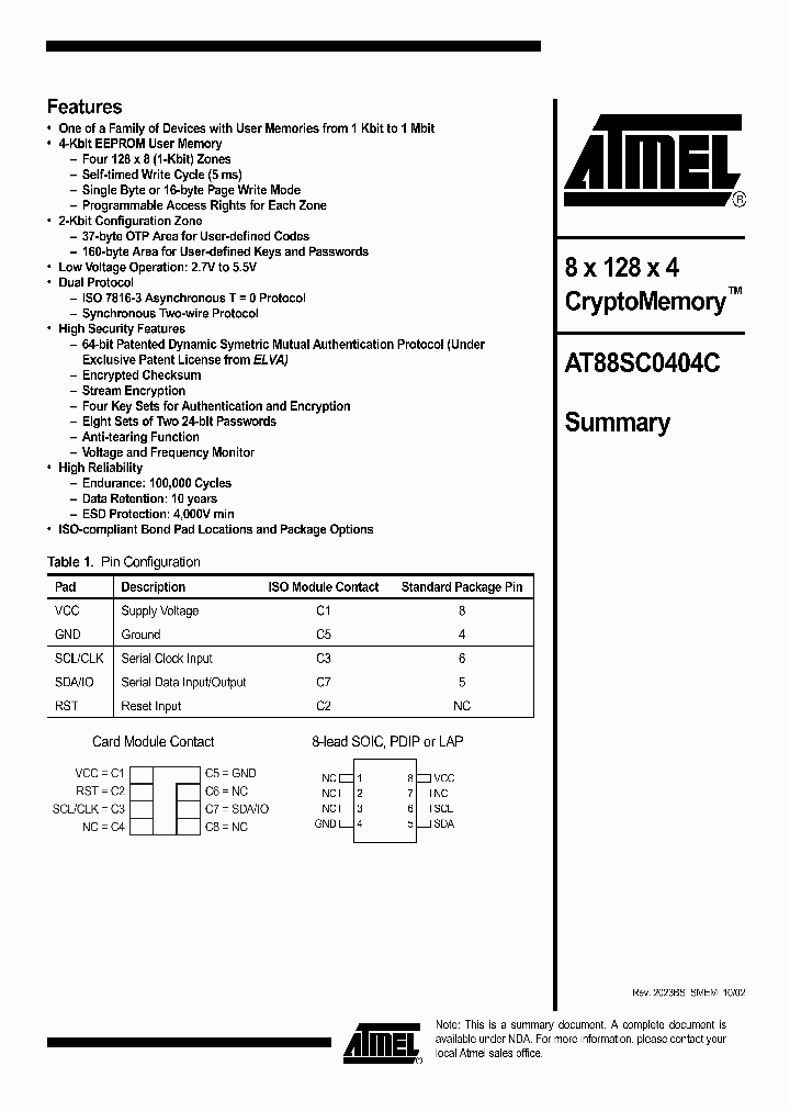 AT88SC0404CNBSP_299858.PDF Datasheet