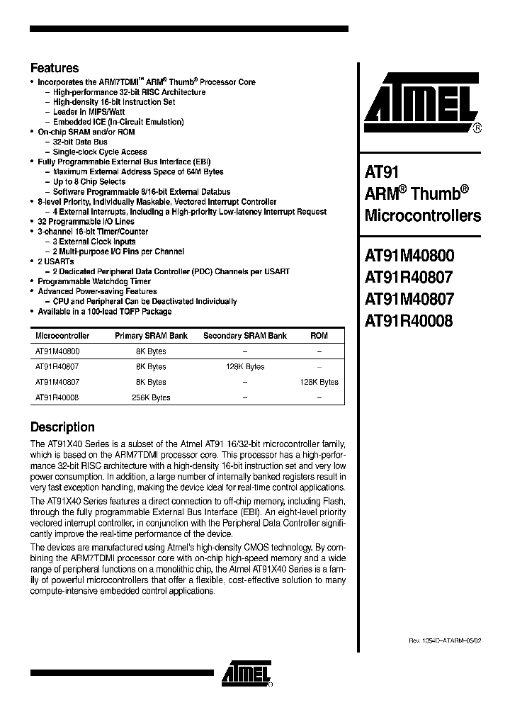 AT91X40_263004.PDF Datasheet