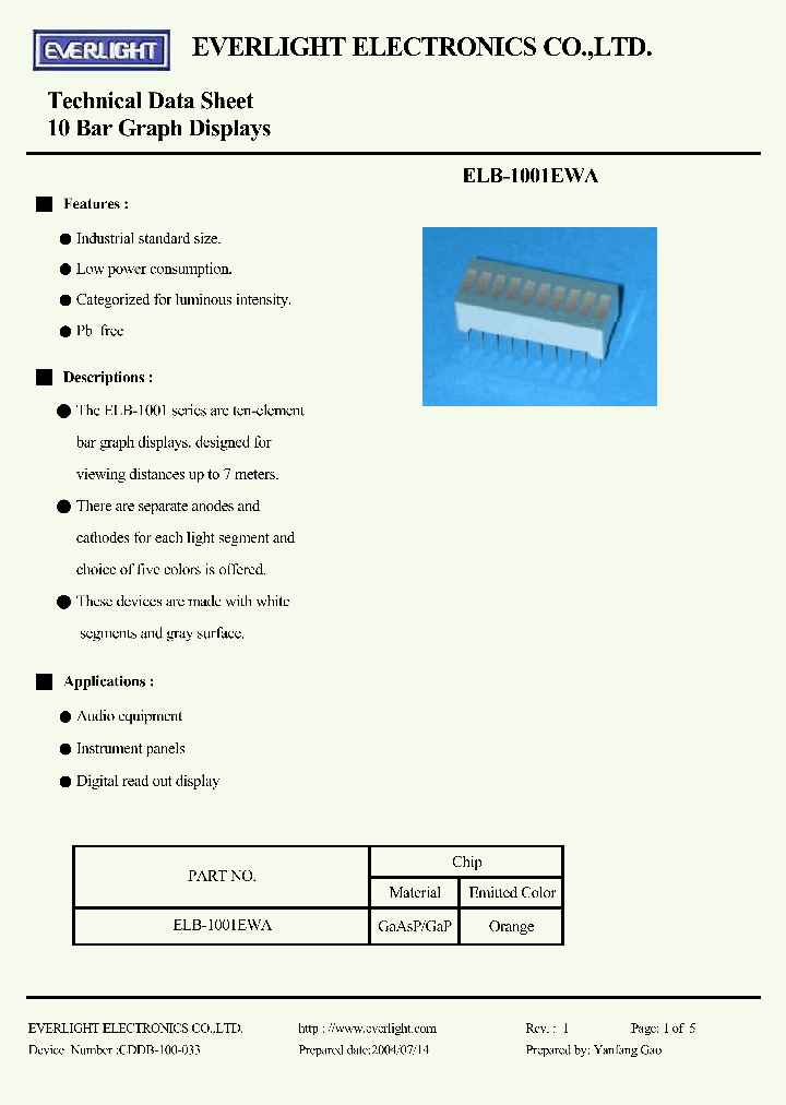 B1001EWA_247729.PDF Datasheet