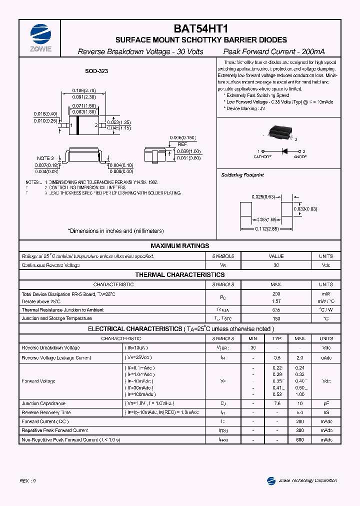 BAT54HT1_272620.PDF Datasheet