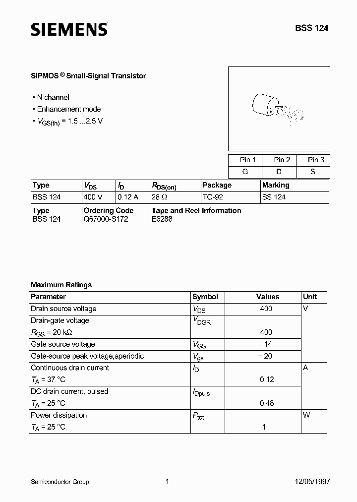 BSS124_239014.PDF Datasheet