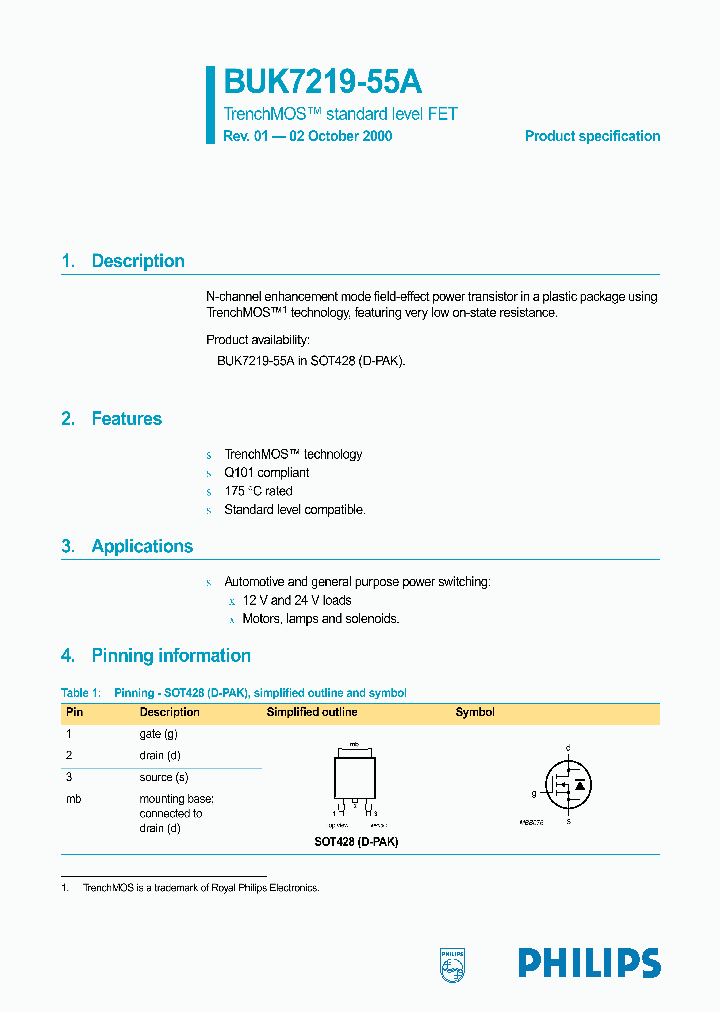 BUK7219-55A_280253.PDF Datasheet