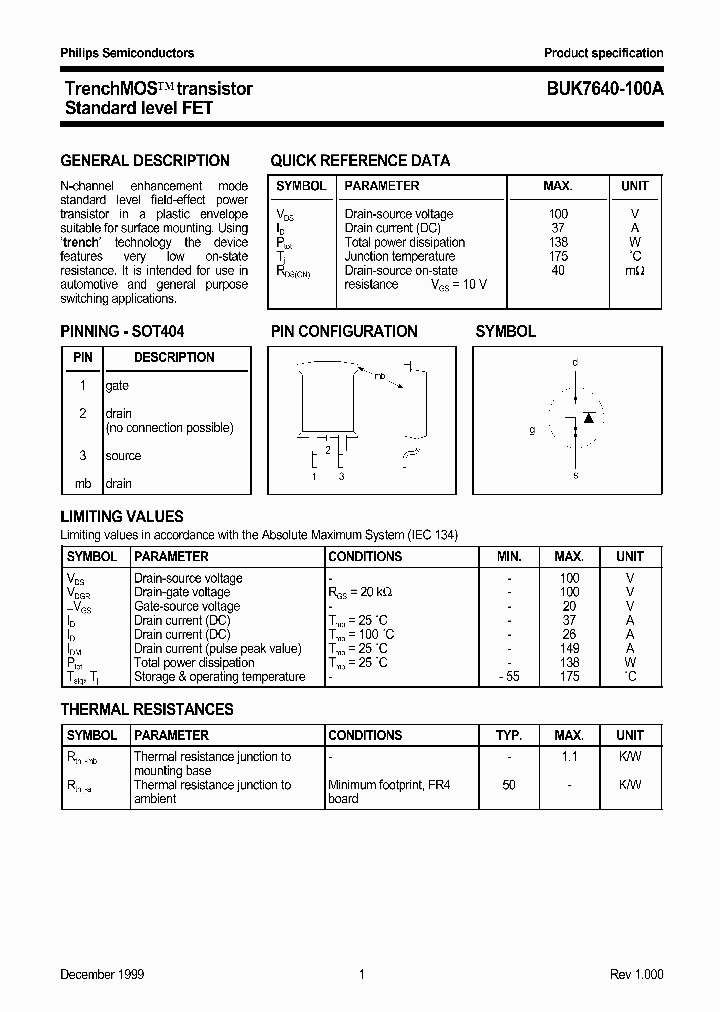 BUK7640-100A_280184.PDF Datasheet