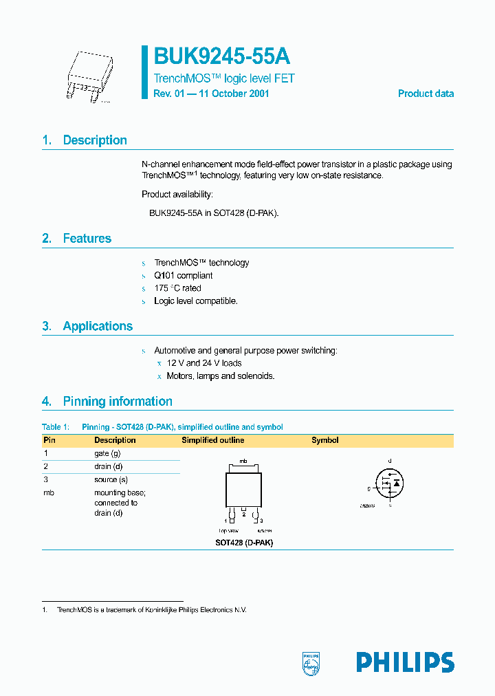 BUK9245-55A_294446.PDF Datasheet