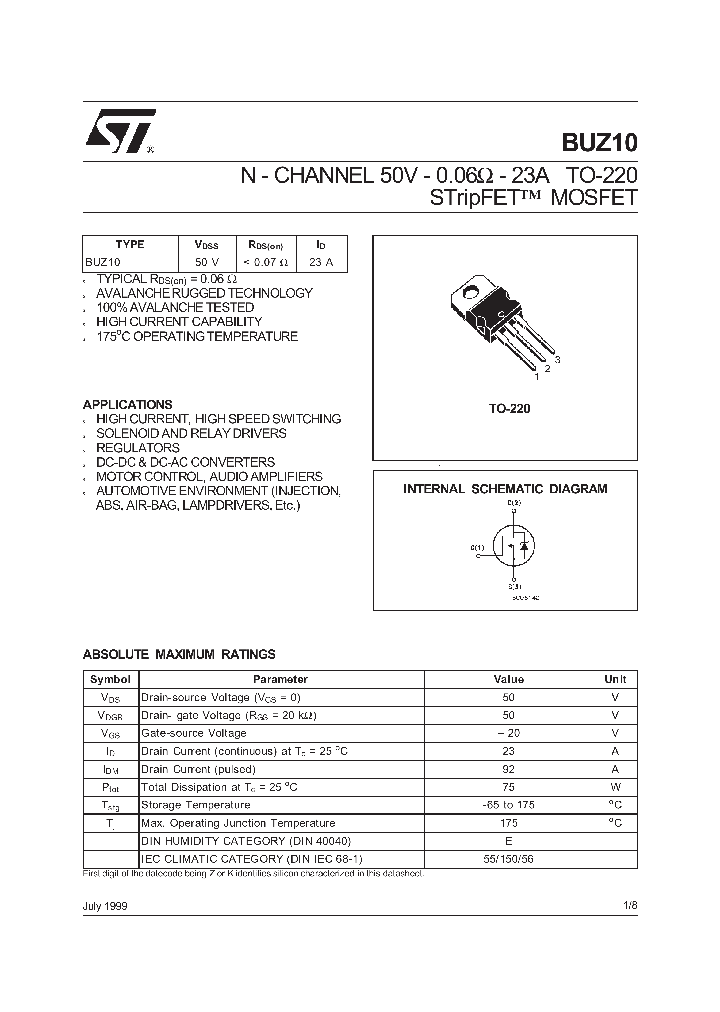 BUZ10_292501.PDF Datasheet