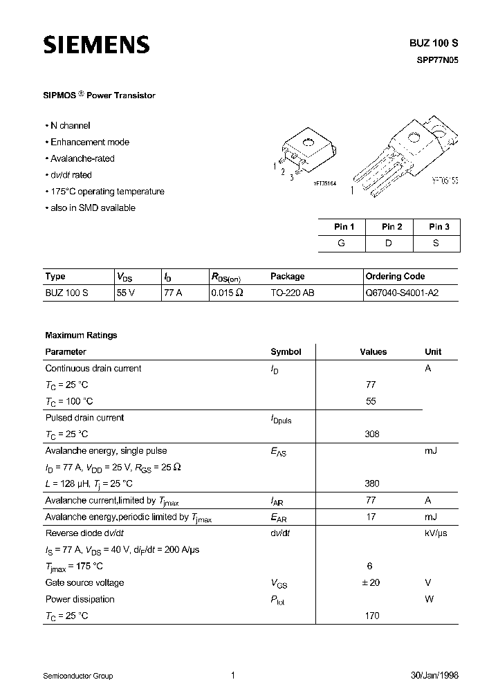 BUZ100S_292492.PDF Datasheet