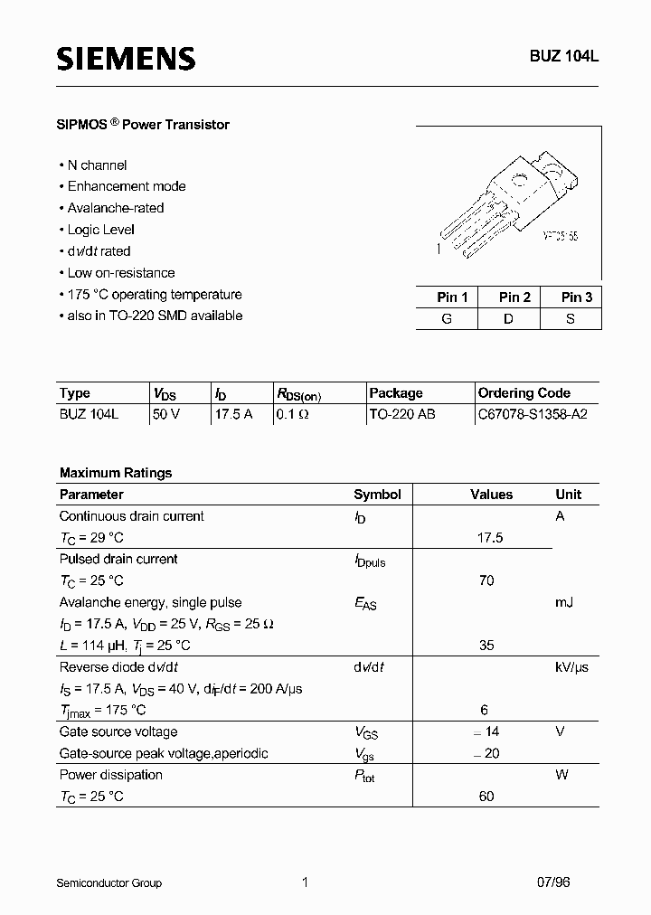 BUZ104L_43840.PDF Datasheet