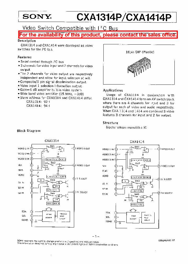 CXA1314_24016.PDF Datasheet