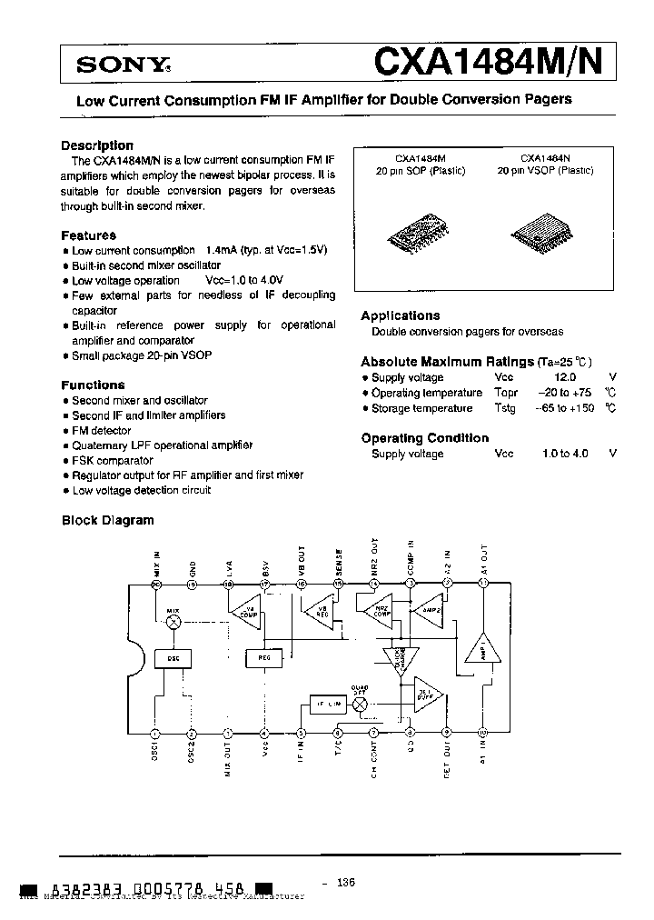 CXA1484M_213652.PDF Datasheet