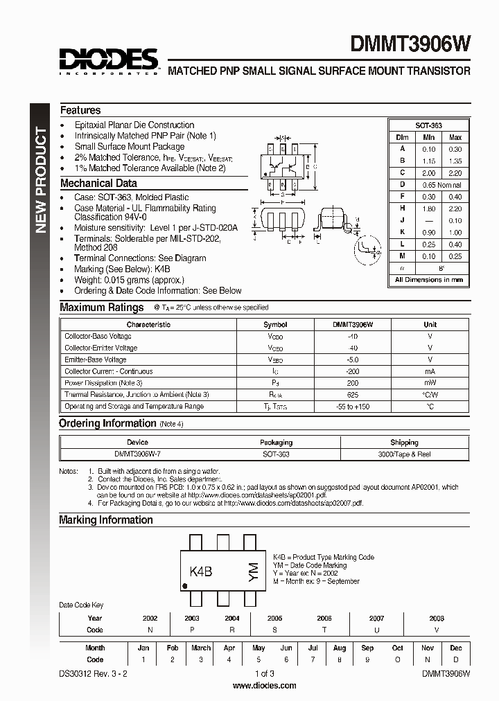 DMMT3906W_251043.PDF Datasheet