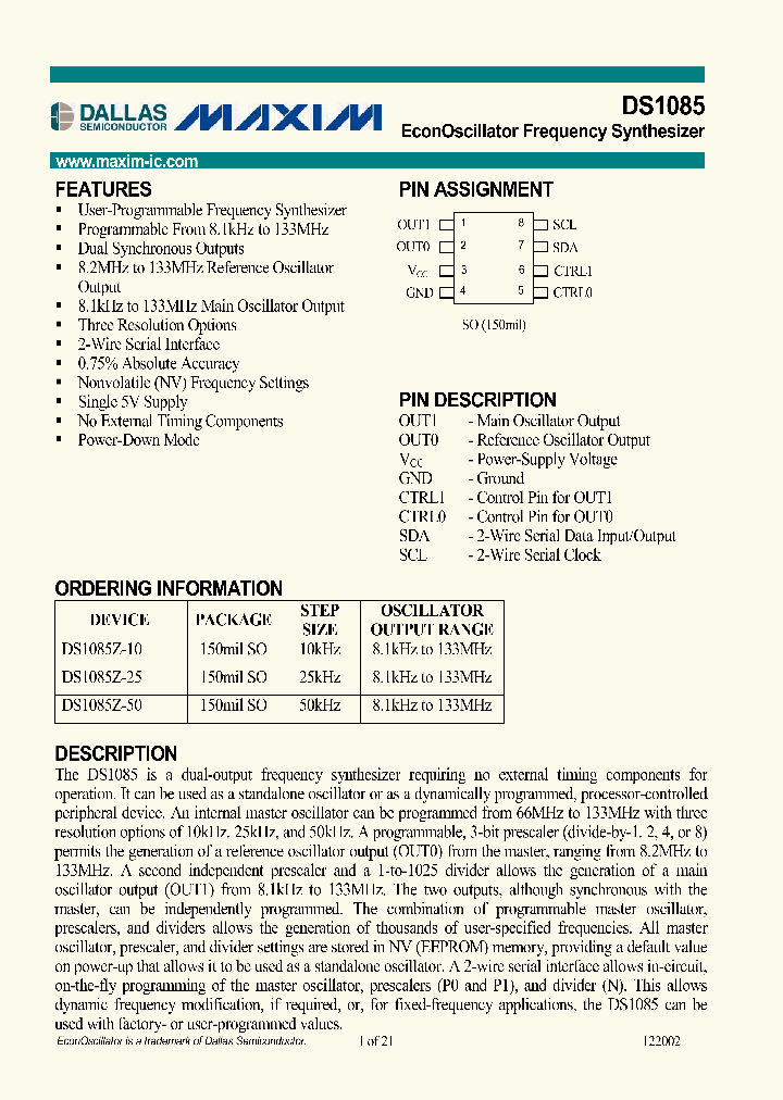 DS1085_262258.PDF Datasheet