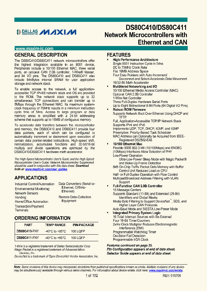 DS80C410_277910.PDF Datasheet