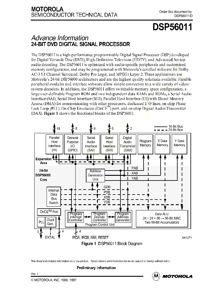 DSP56011_294850.PDF Datasheet