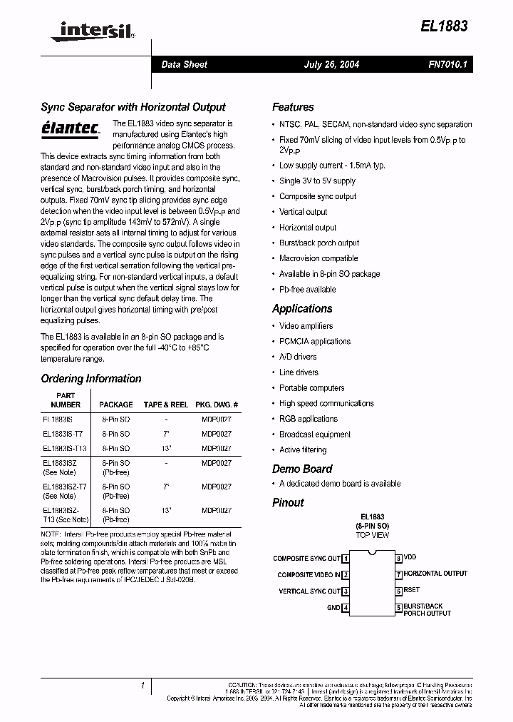 EL1883_264884.PDF Datasheet