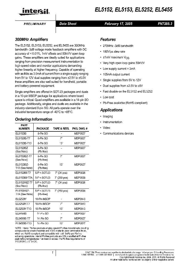 EL5455IS-T7_298511.PDF Datasheet