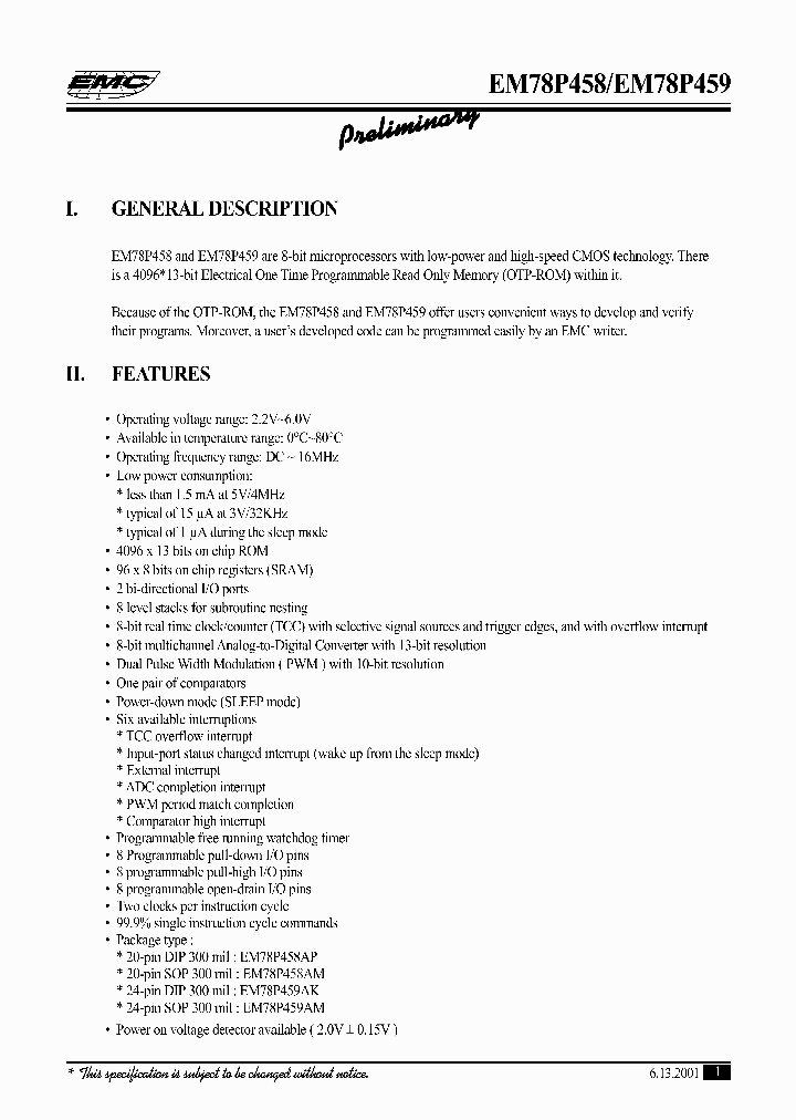 EM78P458_23529.PDF Datasheet