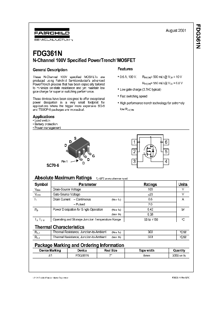 FDG361N_269565.PDF Datasheet