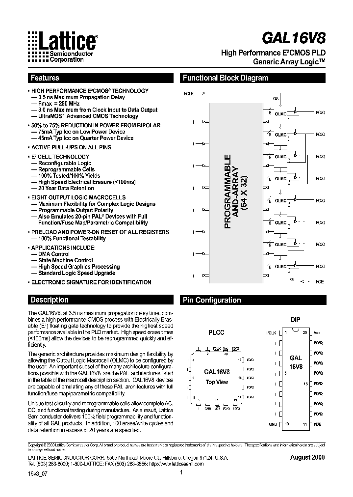 GAL16V8D25LP_201604.PDF Datasheet